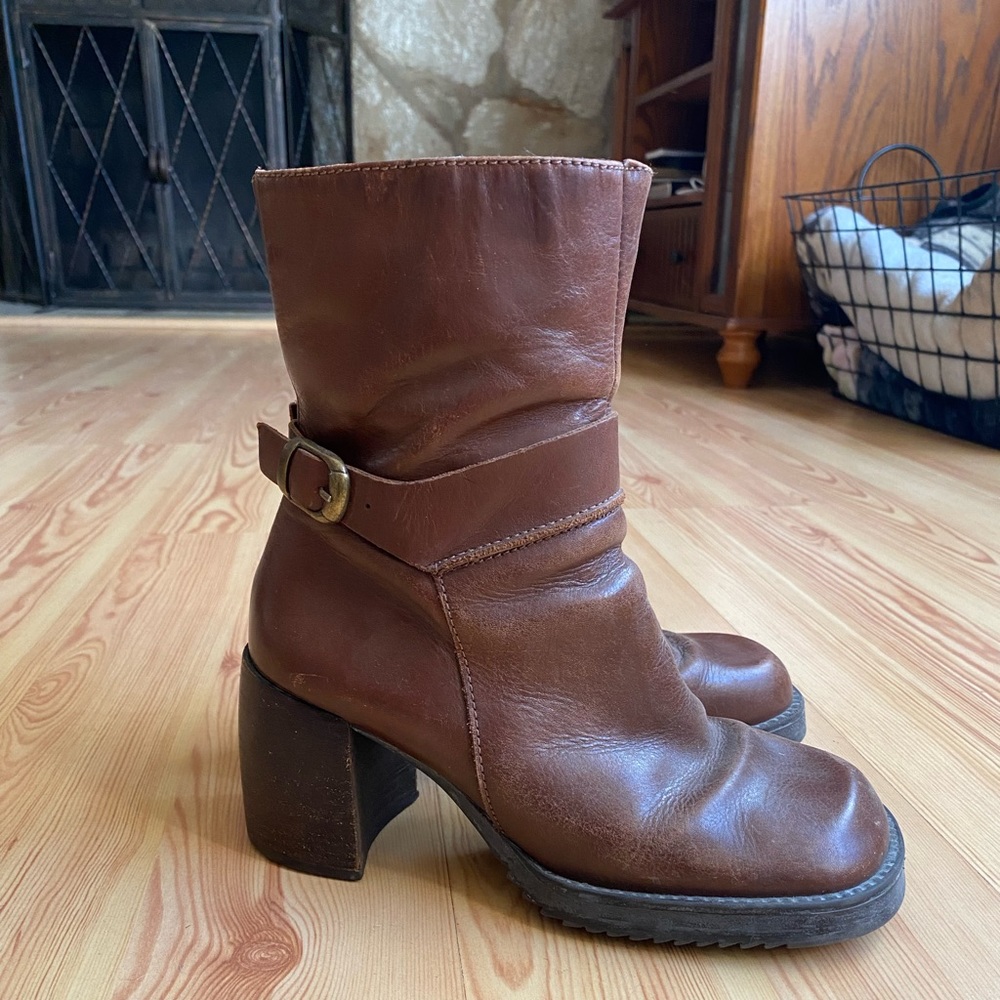 short brown boots